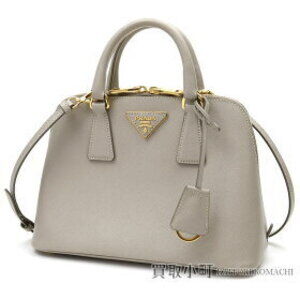 Prada Saffiano LUX POMICE TOP HANDLE BAG gray calf Galleria 2Way